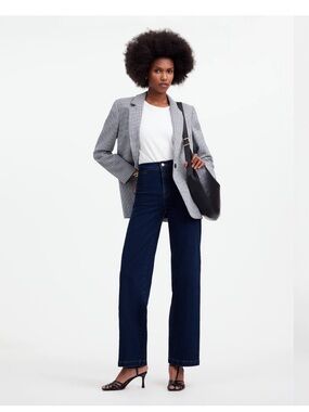 Madewell The Tall Emmett Wide-Leg Jean Welt Pocket. Leffers Wash. Size 28